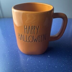 Rae Dunn Holiday Happy Halloween Orange Coffee Mug